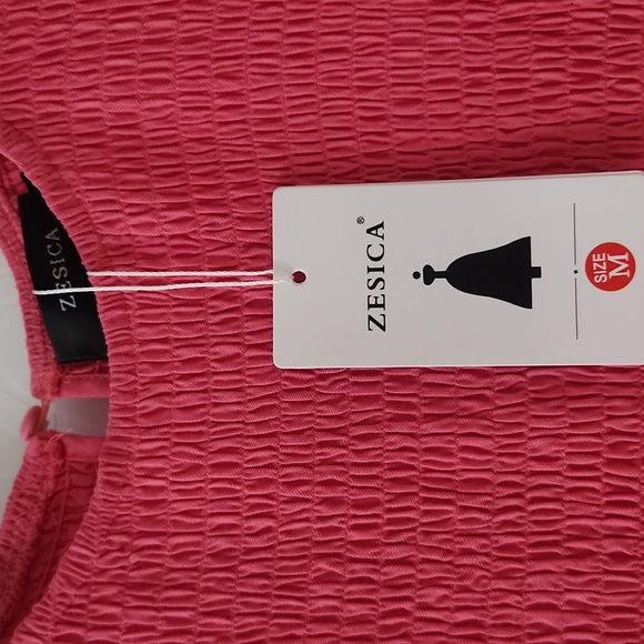 Zesica Pink Smocked Dress - Picture 3 of 8